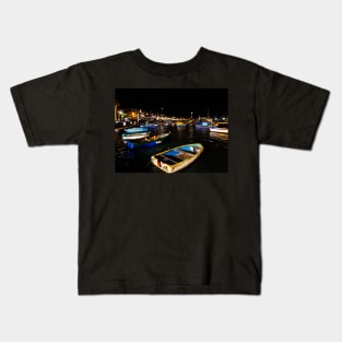 Marsaxlokk Bay at Night Kids T-Shirt